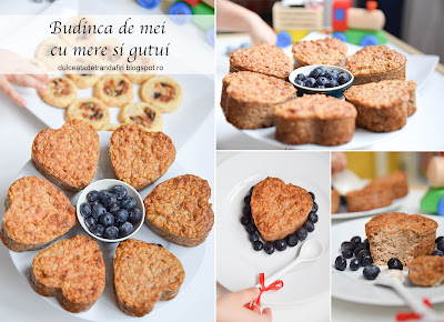 Budinca de mei cu mere si gutuie, la cuptor