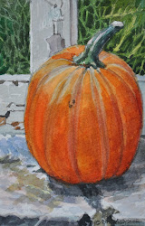 pumpkin pumpkins watercolor painting andy paintings smith watercolors fall watercolour artist paint fruit autumn canvas water andysmithartist painted vegtables fruits