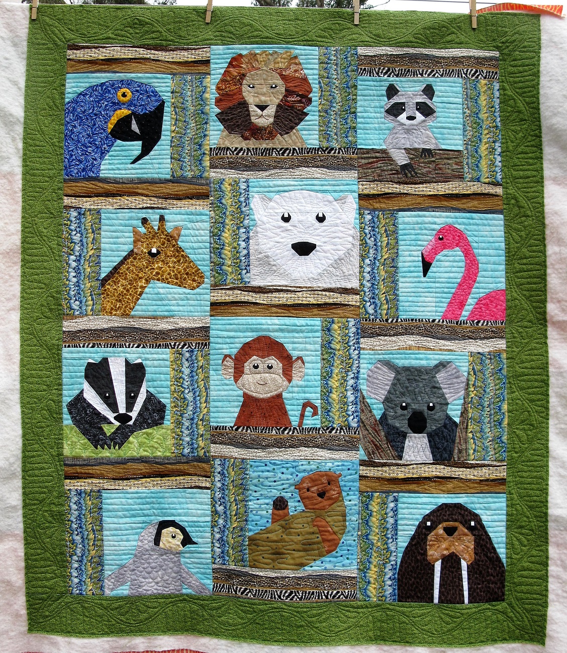 Vireya's Blog: Zoo Animals Quilted