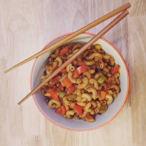 Dans la cuisine d'Hada: Macaronis chinois aux lentilles