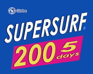 Globe SUPERSURF200 – 5 Days Internet Promo for only 200 Pesos Globe SUPERSURF200 – 5 Days Internet Promo for only 200 Pesos