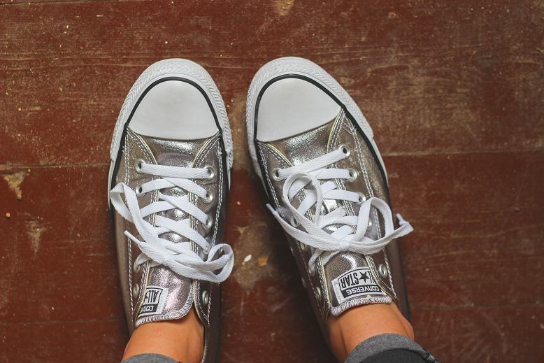 converse chucks gunmetal metallic silver
