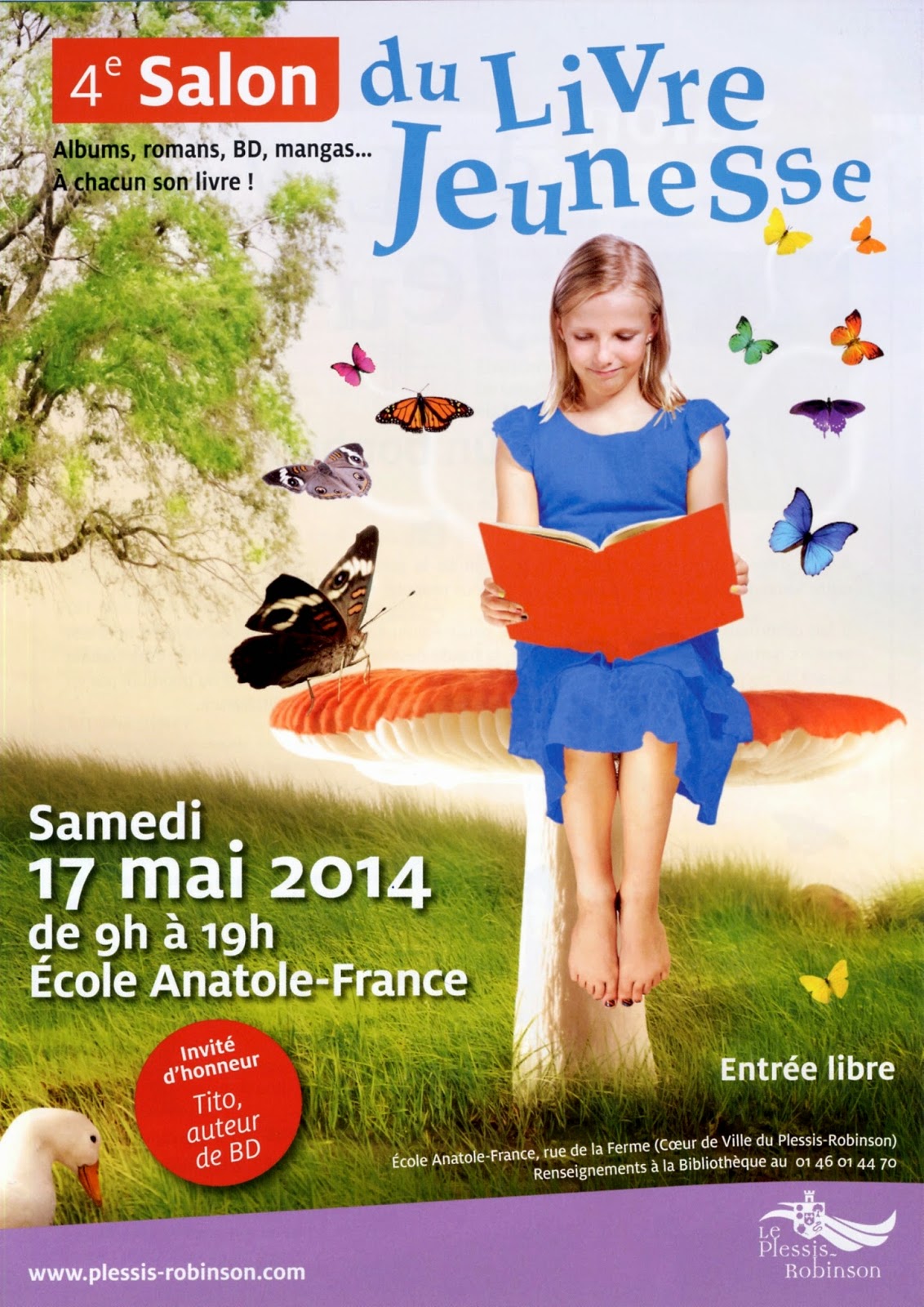 LES BD DE TITO 4ème Salon du livre Jeunesse du PlessisRobinson, l'affiche officielle