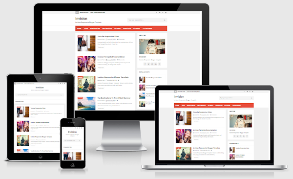 Invision Personal Free Responsive Blogger Template