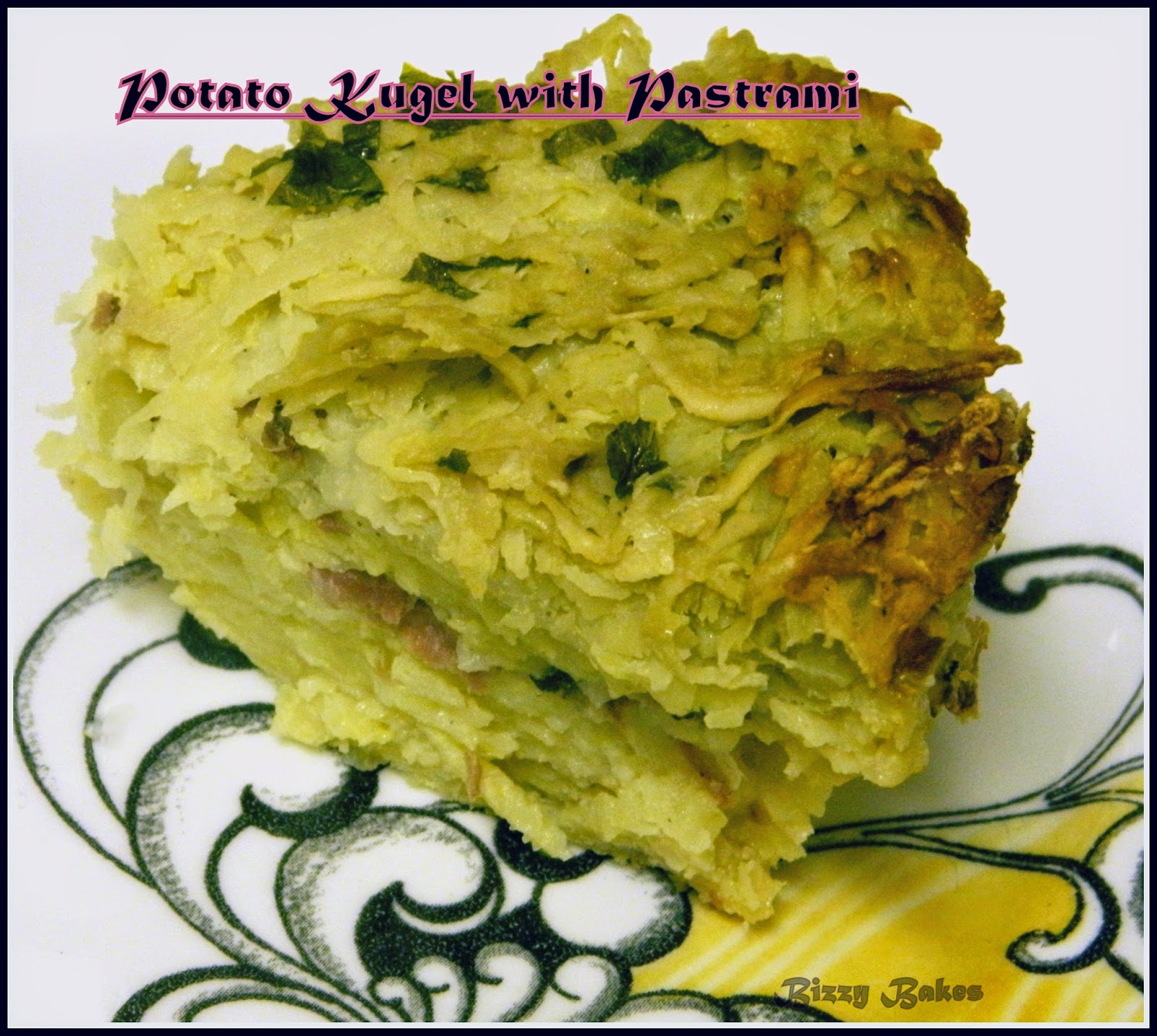 Potato Kugel with Pastrami