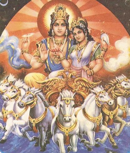 Image result for suurya ratham with seven horses