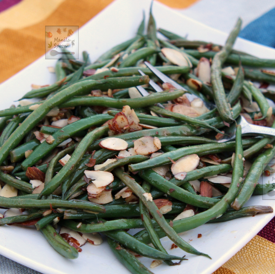 Just 5 minutes to make this tasty side dish full of buttery, lemony goodness and extra crunch from Almonds! Sautéed Green Beans with Lemon and Almonds
