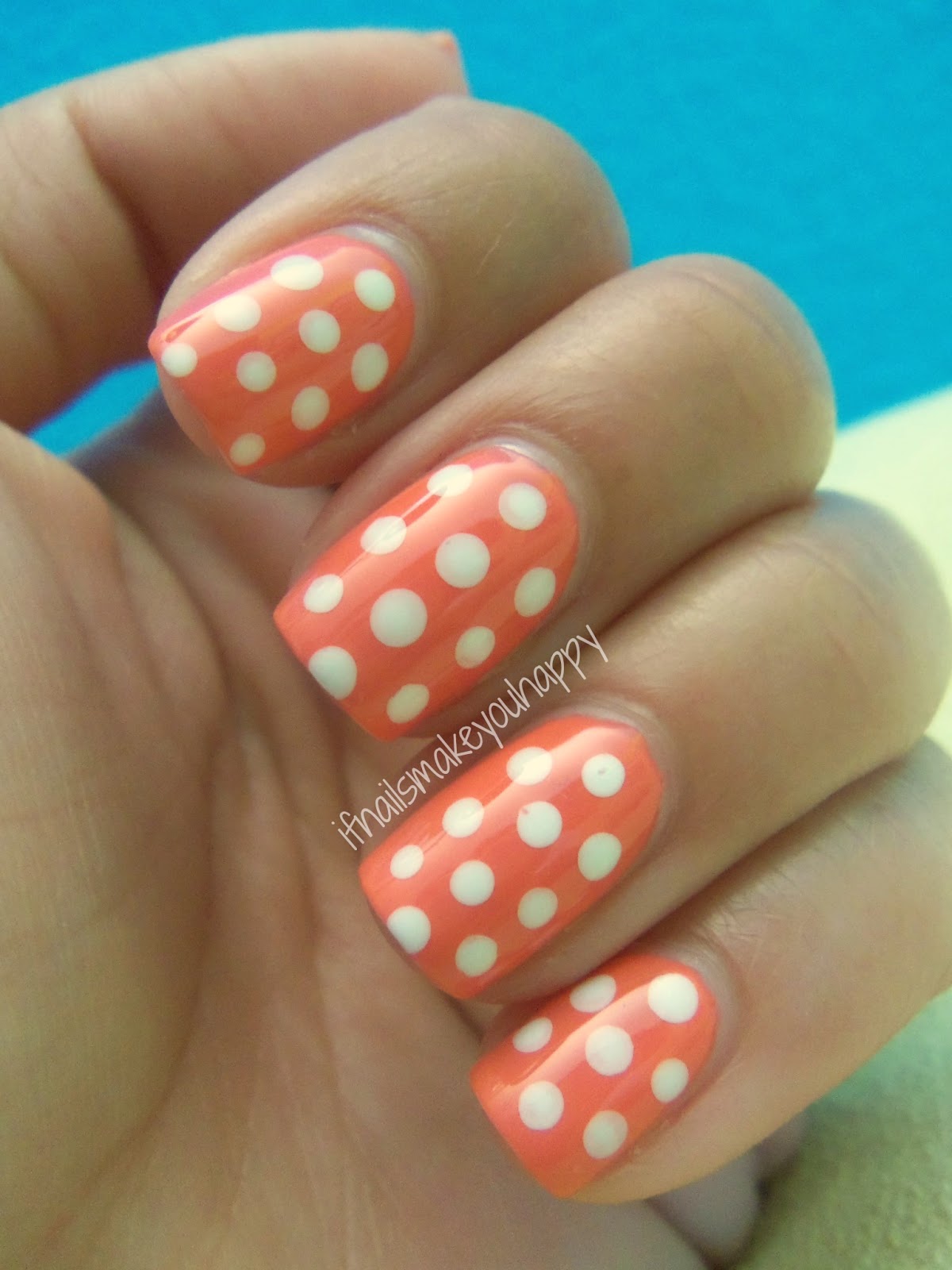 If Nails Make You Happy...: Pink(ish) and White Dotticure!
