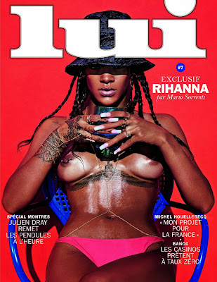 Rihanna goes topless for Lui magazine