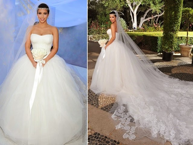 Beautiful Bride Kim Kardashian Stylish Starlets Although The Marriage Didn T Work Out She Did Smile In Almost Every Photo Compared To Her Wedding With Kanye Where I Only Saw One Tiny Grin Just Saying