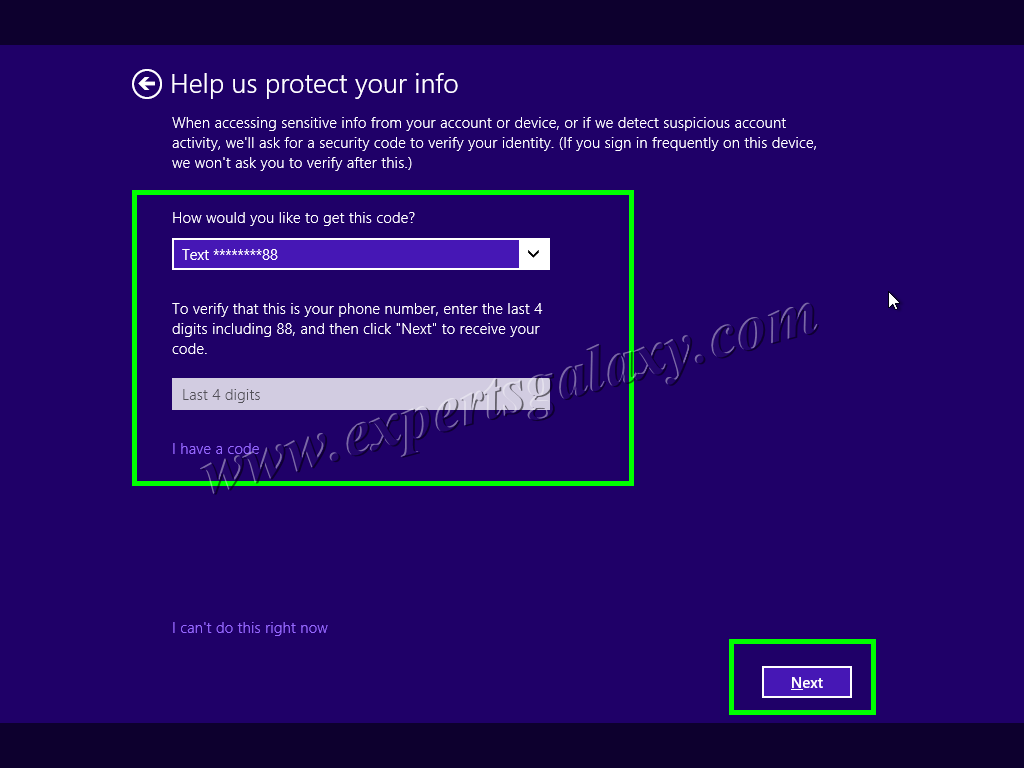 Windows 10 Verify Identity Screen