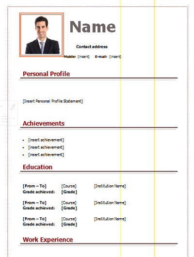 download cv simple form and stylish editable in word cv form for cv download