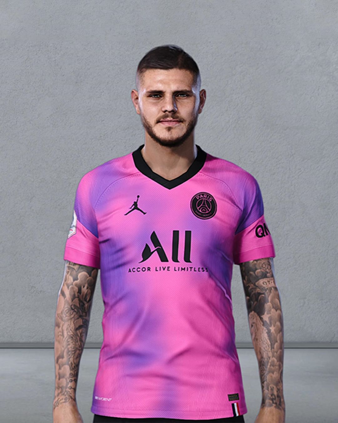 pink and purple psg top
