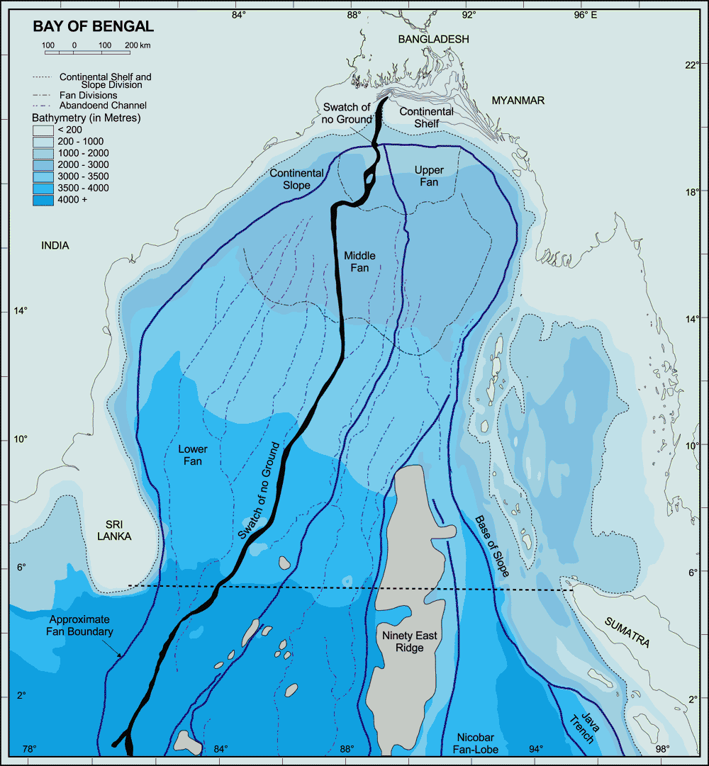 Map of Bay of Bengal