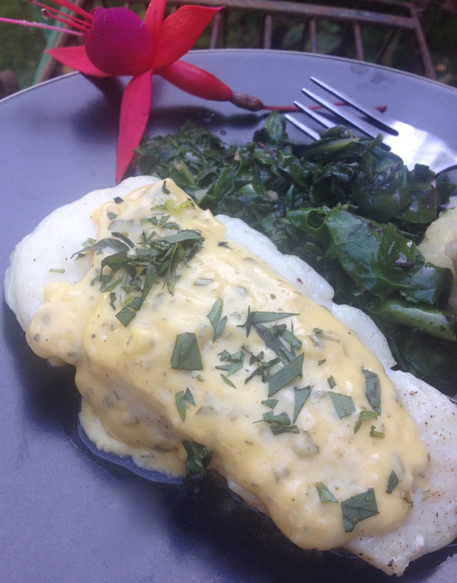From Kirsten's Kitchen to Yours Bearnaise Sauce...on Halibut Steaks