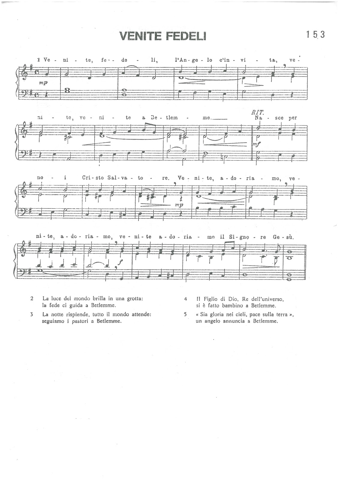 BODI SONČEK 196 VENITE FEDELI