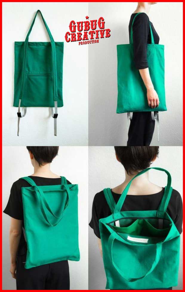 melayani pemesanan tas tote bag ransel bisa custom dengan desain sesuai permintaan dari Karangasem