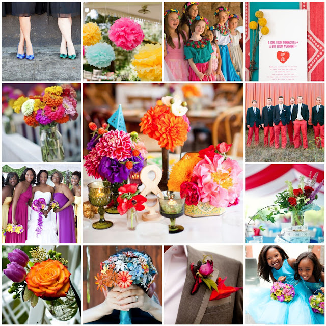 bright colored wedding