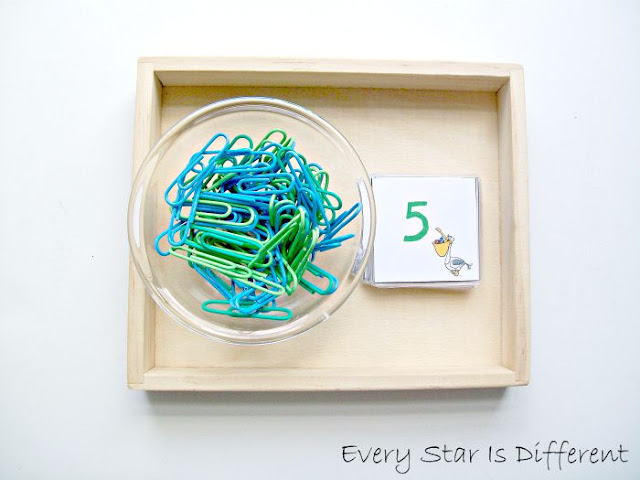 Finding Nemo Paper Clip Number Match Up