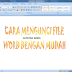 Cara Mengunci File Word Agar Tidak Bisa Dibuka