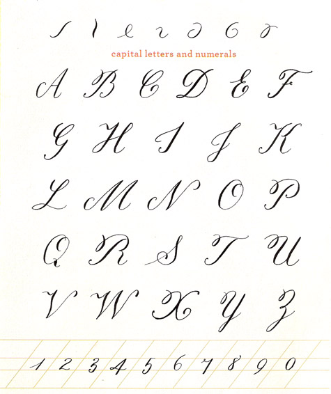 Calligraphy Alphabet Cursive Calligraphy Alphabet