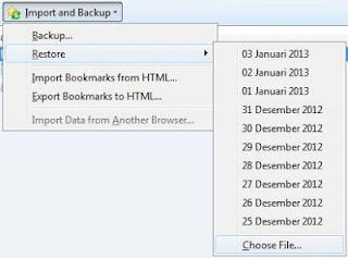 Restore Bookmark Mozilla Firefox