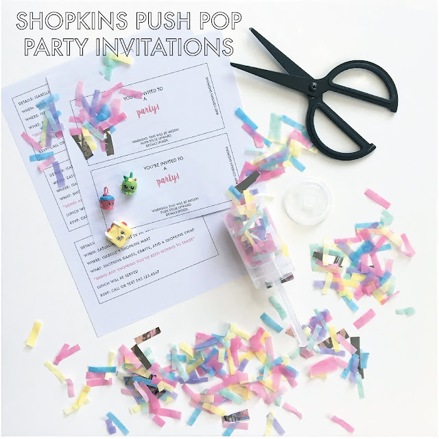 How to make Shopkins Party Invitations.
