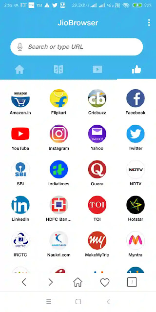 Jio Browser for Android phones