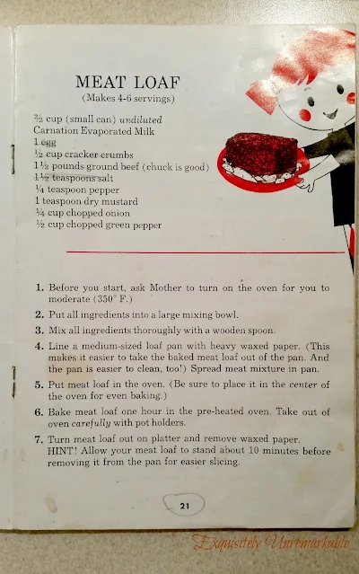Meatloaf recipe cookbook page
