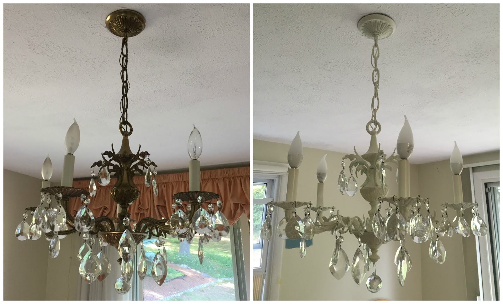 Drew Danielle Design Brass Chandelier Update Using Chalk Paint One Of The Things I Wanted To Keep In Our New Home Was This Chandelier But Brass Needed An Update