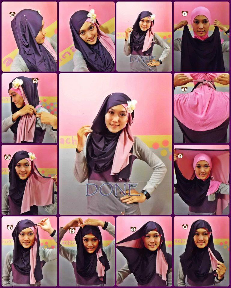 Beauty And Style Cara Memakai Jilbab Two Tone