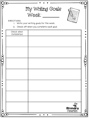 Writing Goals Primary Flourish