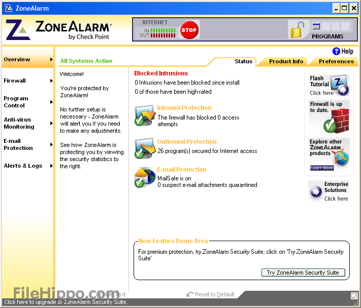 ZoneAlarm Free 11.0.768.000 Top Most Freeware