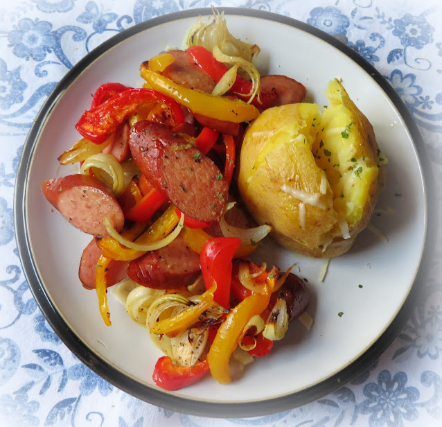 Sheet Pan Sausage & Peppers