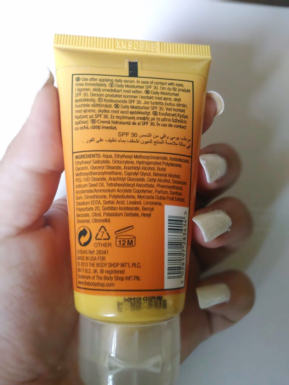 THE BODY SHOPVITAMIN C DAILY MOISTURIZER spf 30 REVIEW