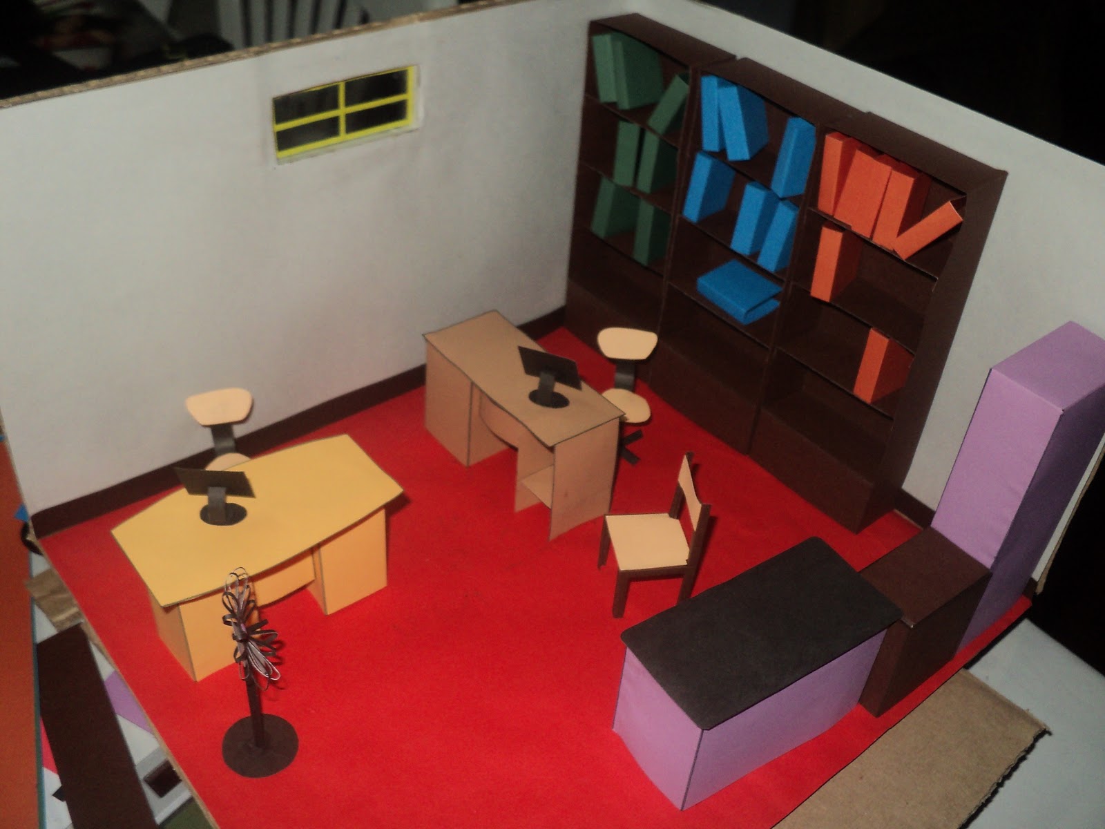 Maquetas Creativas Maqueta de una habitación ( hecho de papel )