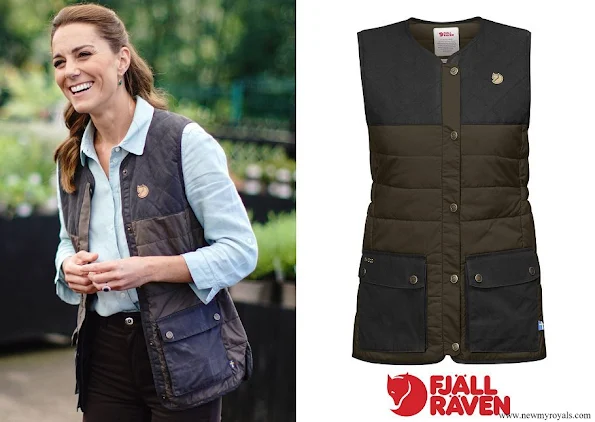 Kate Middleton wore Fjallraven Sormland Padded Vest Dark Olive