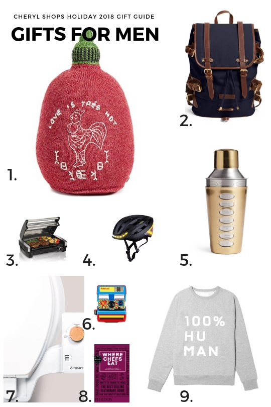Holiday 2018 gift guide: gifts for men - Cheryl Shops