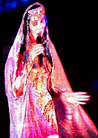 Cher performing in Russia