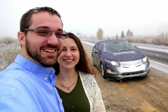 Chevy Volt in the snow