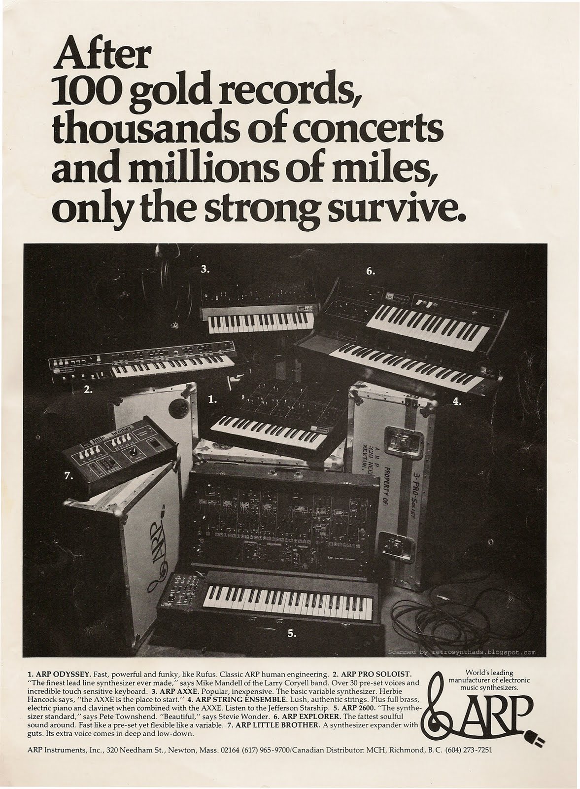 Retro Synth Ads Roland "You simply don't outgrow the best" family ad, 1978