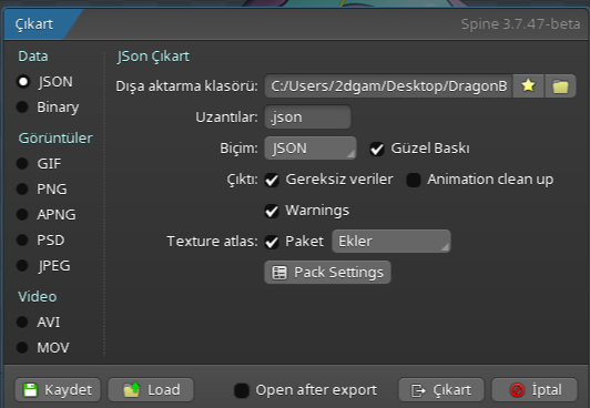 Import From Spine To Dragonbones