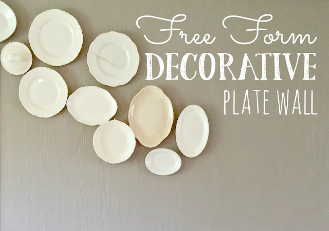 Free-form decorative plate wall