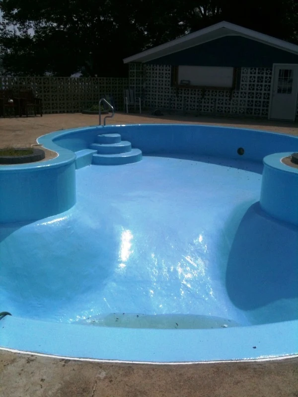 Serene Fiberglass Pool Epoxy Paint Scene Concept