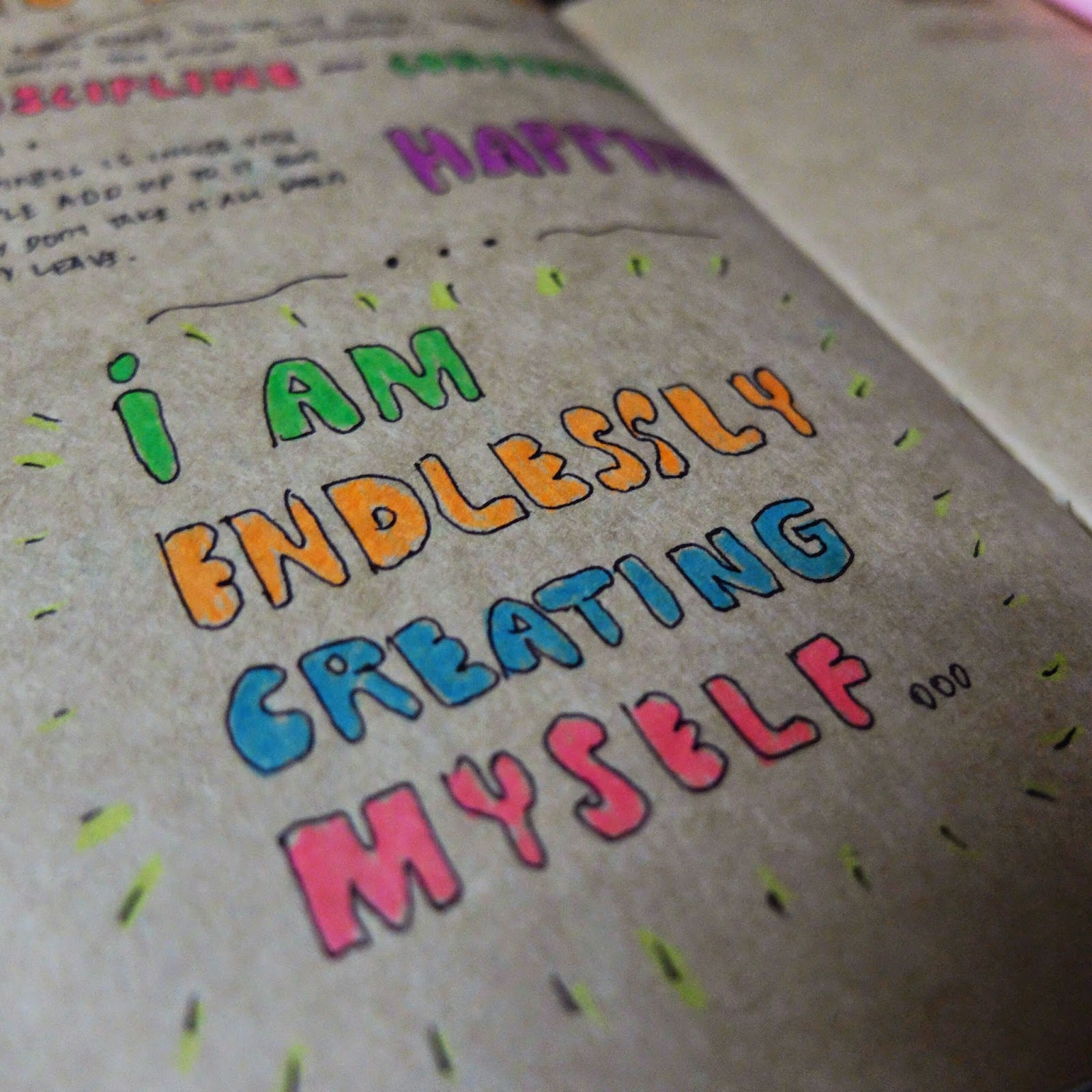 I am endlessly creating myself.