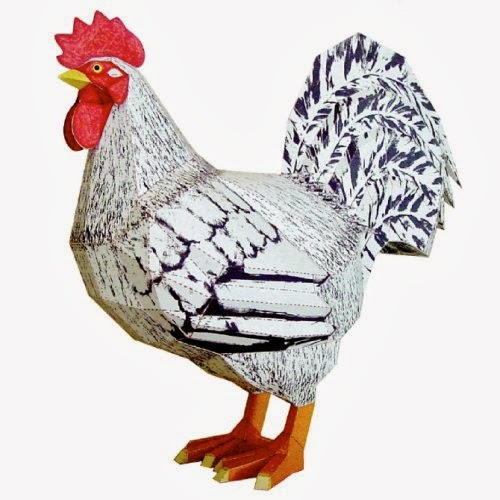 Realistic Papercraft Chicken