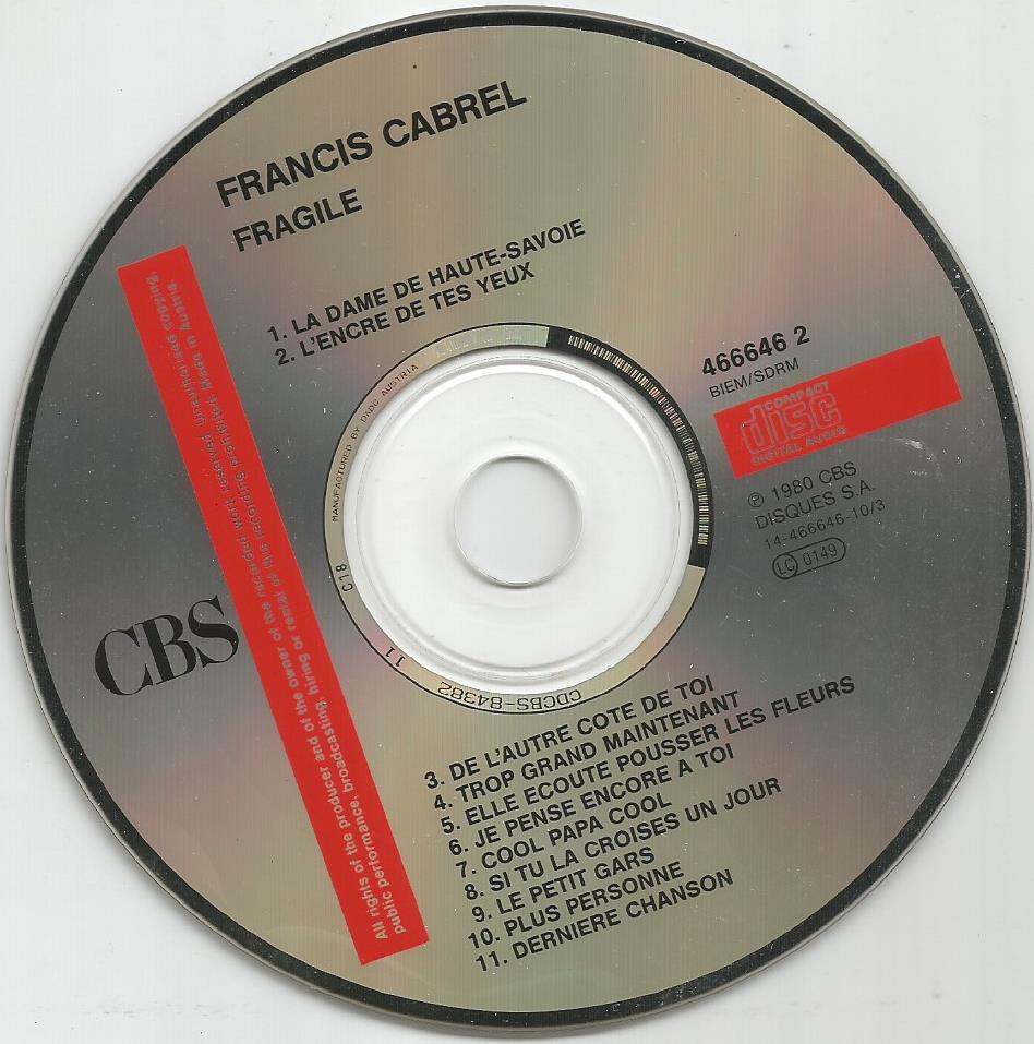 CDBOX017 Francis Cabrel
