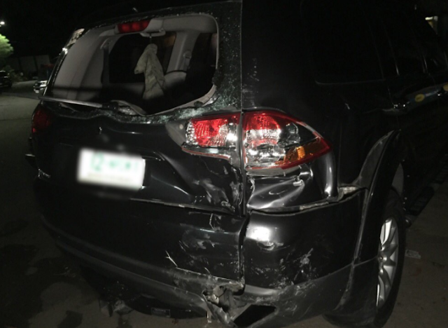 JOLINA MAGDANGAL CAR CRASHES AT QC JOLINA MAGDANGAL CAR CRASHES AT QC