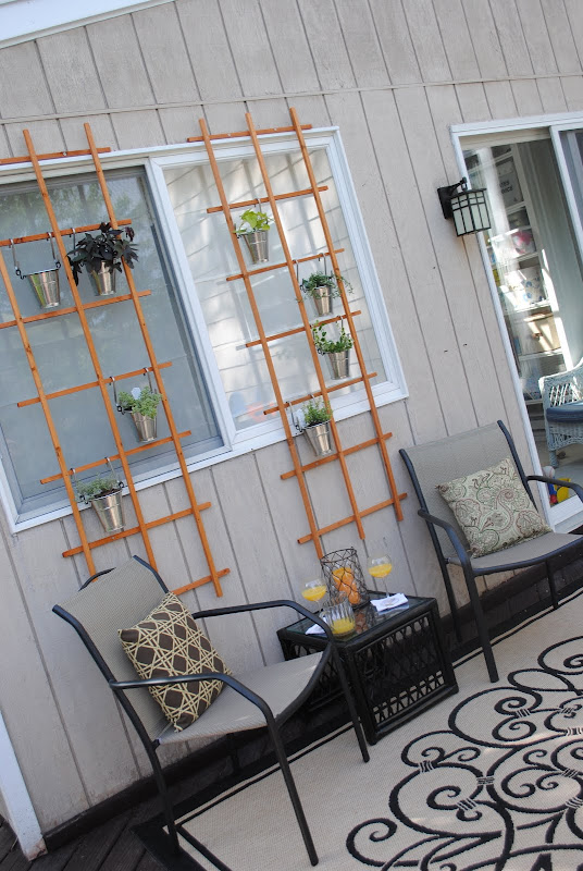 DIY Deck Update Trellis Seating Area