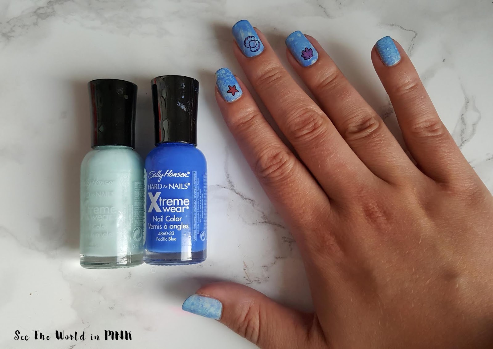 Manicure Monday - Water Spotted Nails (Water Marble Technique With Alcohol)